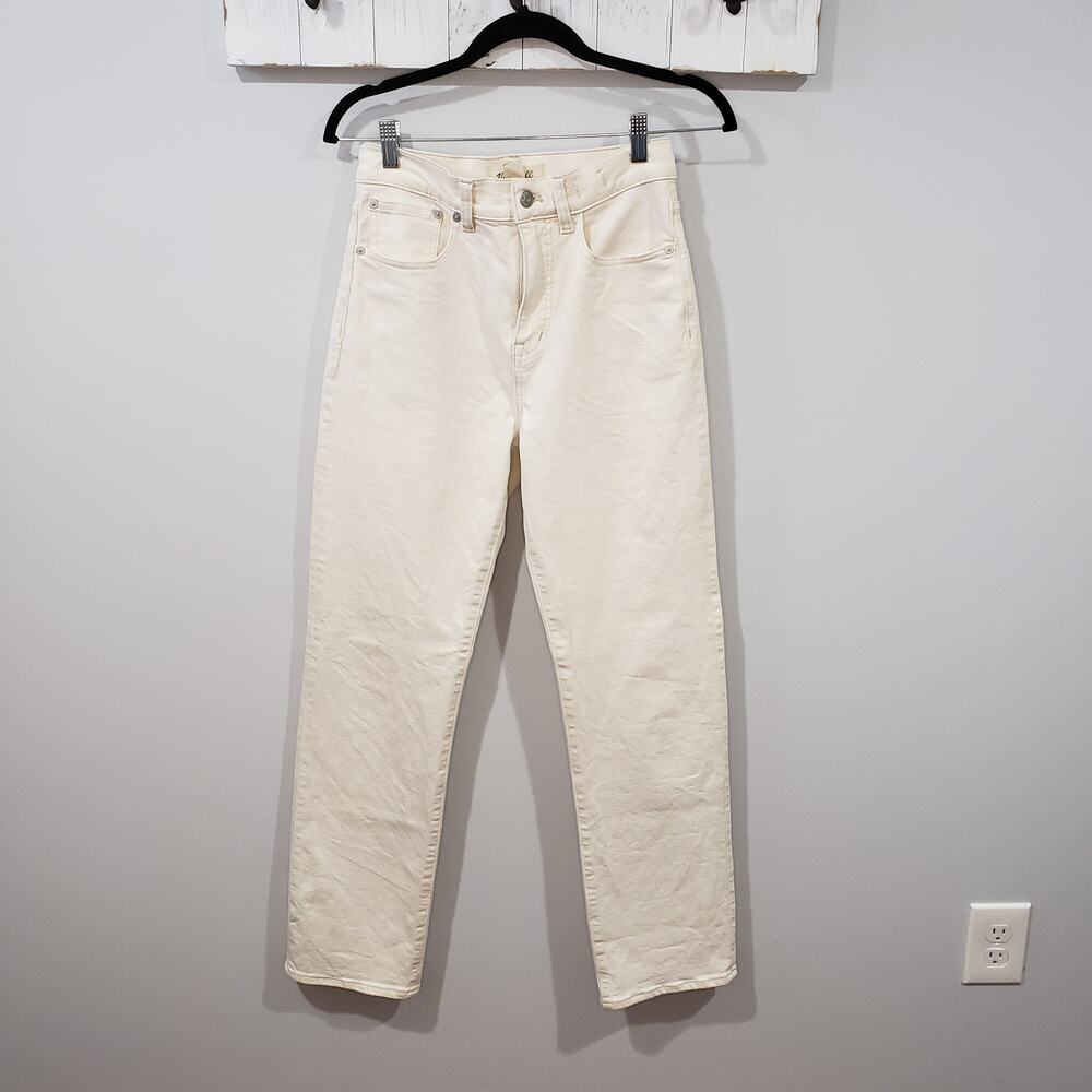 Madewell The 90s Straight Jeans Cream Women's 25 High Rise Denim